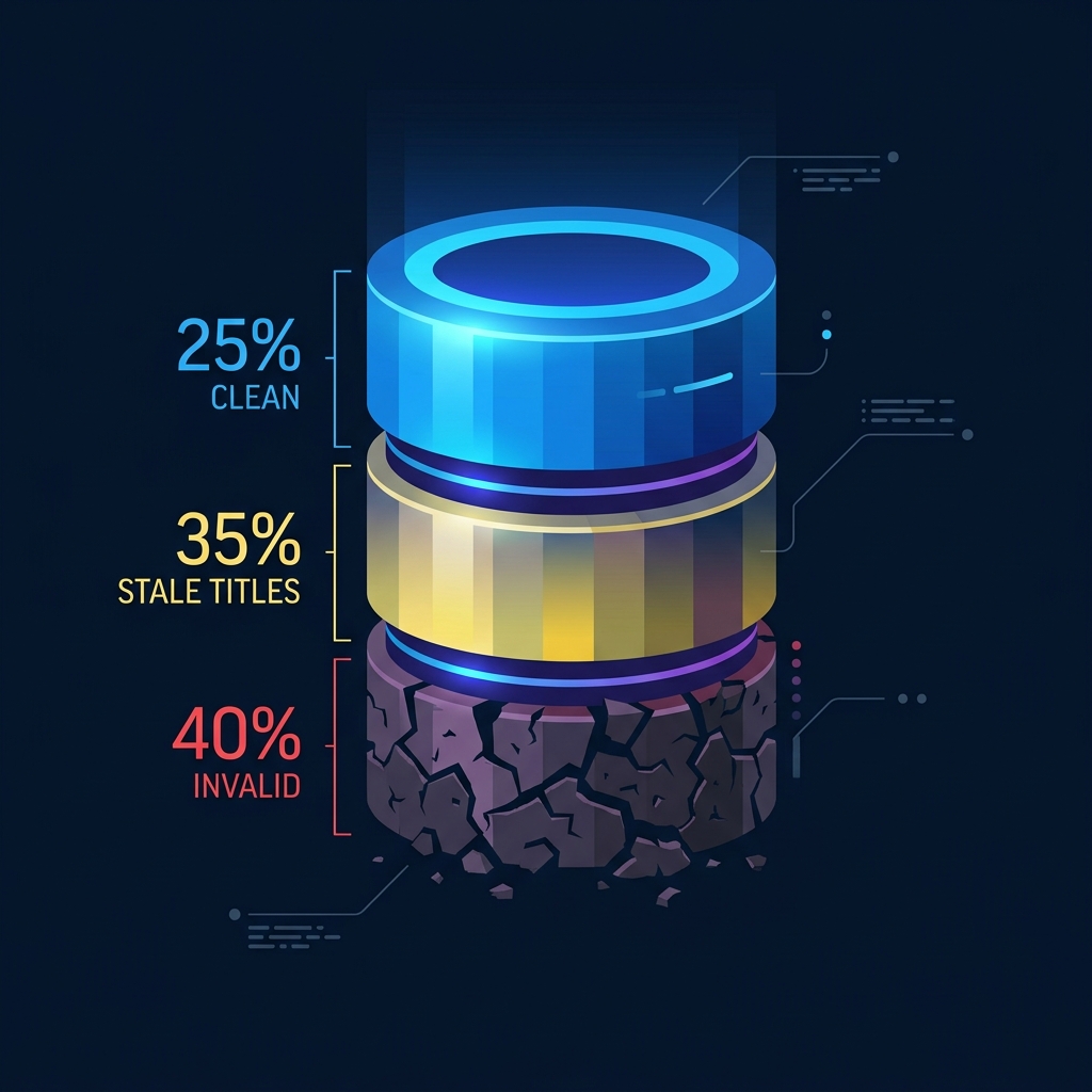 B2B lead database decay chart