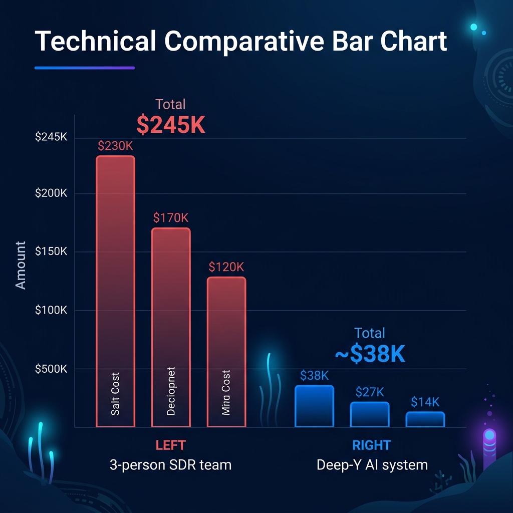 AI sales automation cost math vs SDR team